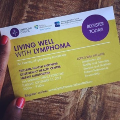 Living Well With Lymphoma - Etobicoke Post Card